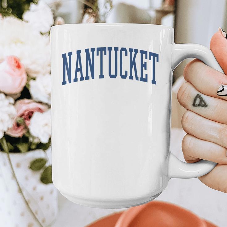 Varsity Grey Nantucket Graphic Print Coffee Mug, funny design