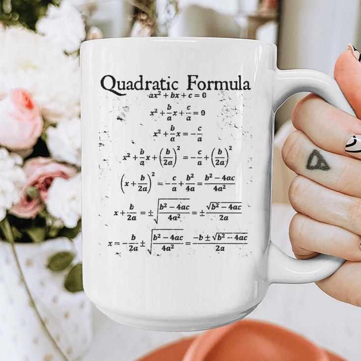 Vintage Nerdy Quadratic Formula Proof Algebra Math Teacher Graphic Print Coffee Mug, funny design