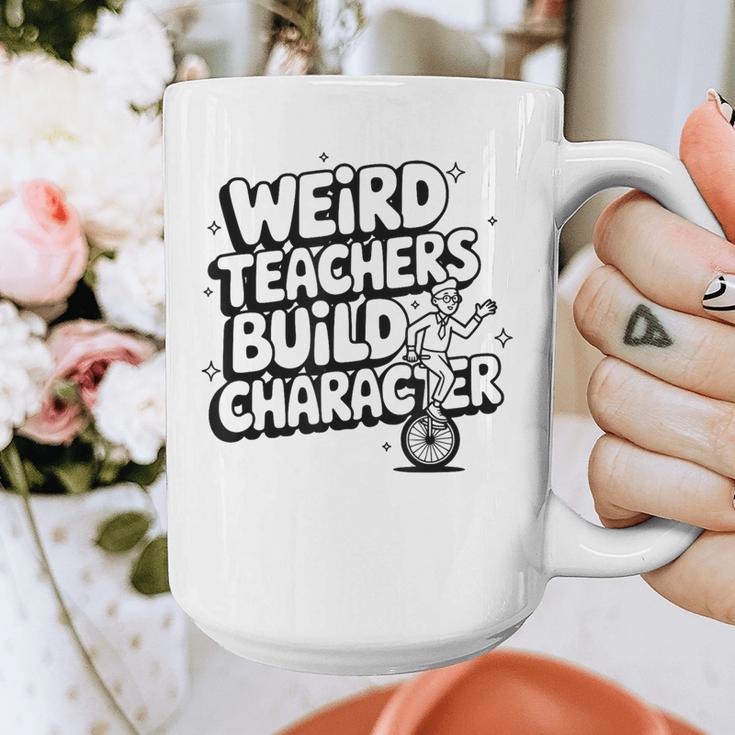 Weird Teachers Build Character School Pun Graphic Print Coffee Mug, funny design Weird Teachers Build Character School Pun Graphic Print Coffee Mug, funny design