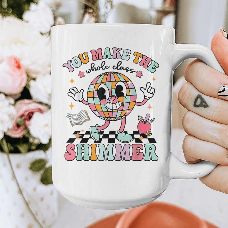 You Make The Whole Class Shimmer Teacher Era Back To School Graphic Print Coffee Mug, funny design