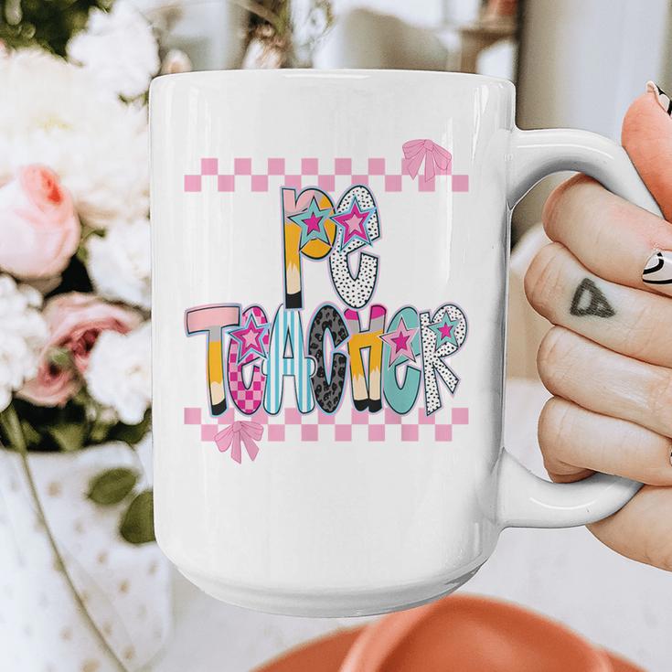 Women PE Teacher Back To School Physical Education Teacher Graphic Print Coffee Mug, Pe Teacher Gifts, funny design