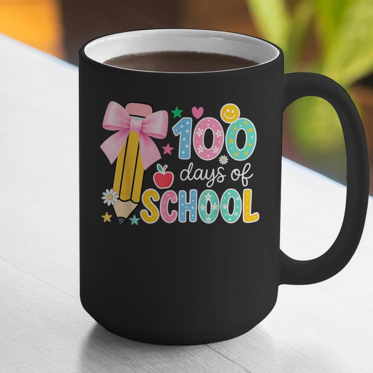 100 Days Of School Preppy 100th Day Of School Teachers Girls Graphic Print Coffee Mug, funny gift