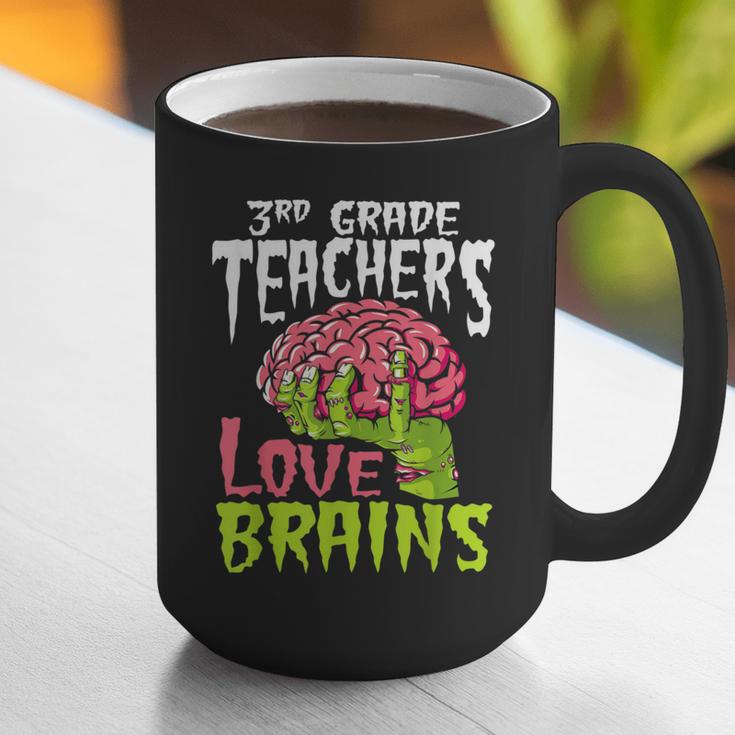 3rd Grade Teachers Love Brains Zombie Teacher Halloween Graphic Print Coffee Mug, funny gift
