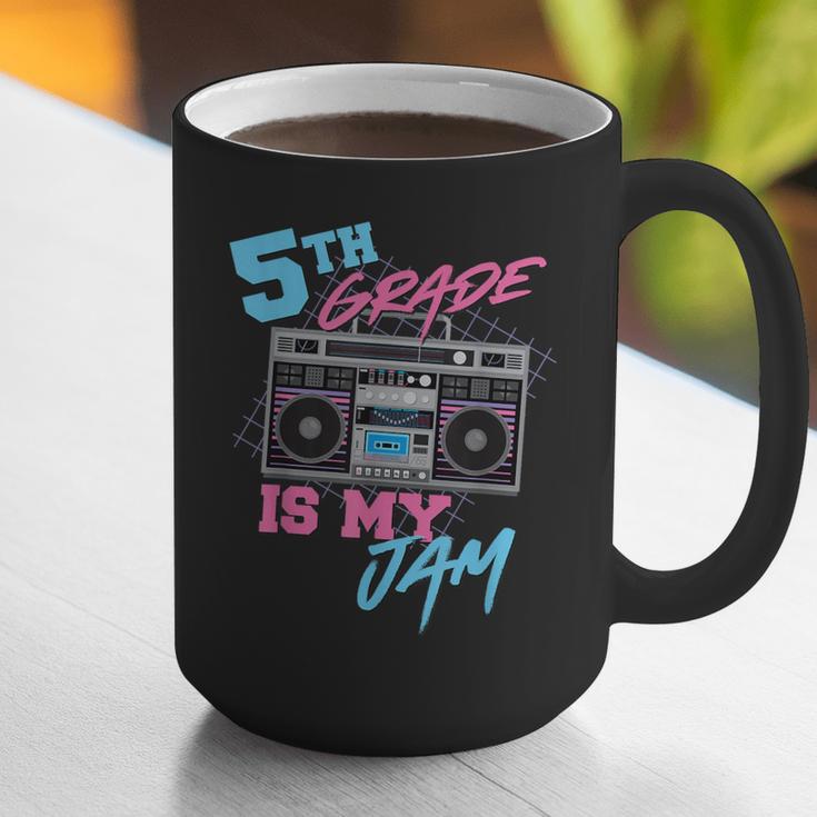 5th Grade Is My Jam Vintage 80s Boombox Teacher Student Graphic Print Coffee Mug, funny gift 5th Grade Is My Jam Vintage 80s Boombox Teacher Student Graphic Print Coffee Mug, funny gift