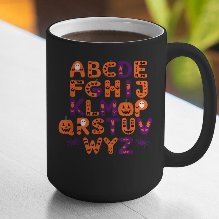 ABCs Learning Kindergarten Teacher Halloween Alphabet Graphic Print Coffee Mug, funny gift ABCs Learning Kindergarten Teacher Halloween Alphabet Graphic Print Coffee Mug, funny gift