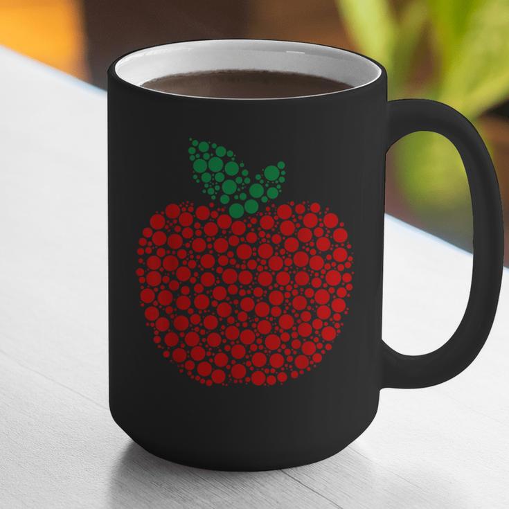 Apple Dot Pattern Art Teacher Appreciation Men Women Humor Graphic Print Coffee Mug, funny gift