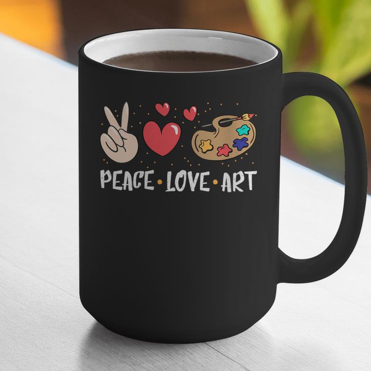 Art Teacher Peace Love Art For Artists And Painters Graphic Print Coffee Mug, funny gift Art Teacher Peace Love Art For Artists And Painters Graphic Print Coffee Mug, funny gift