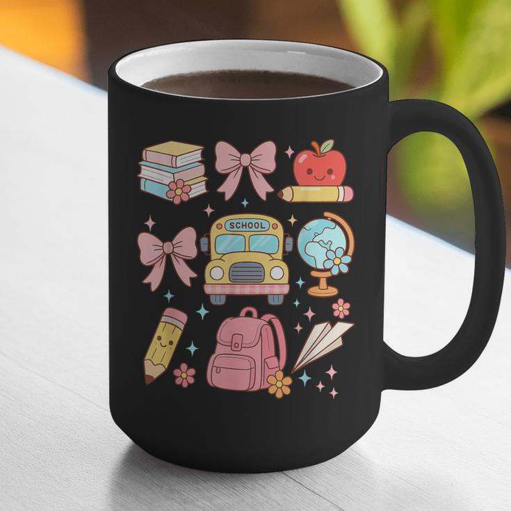 Back To School Coquette Teacher Women Girl Kindergarten PreK Graphic Print Coffee Mug, funny gift Back To School Coquette Teacher Women Girl Kindergarten PreK Graphic Print Coffee Mug, funny gift