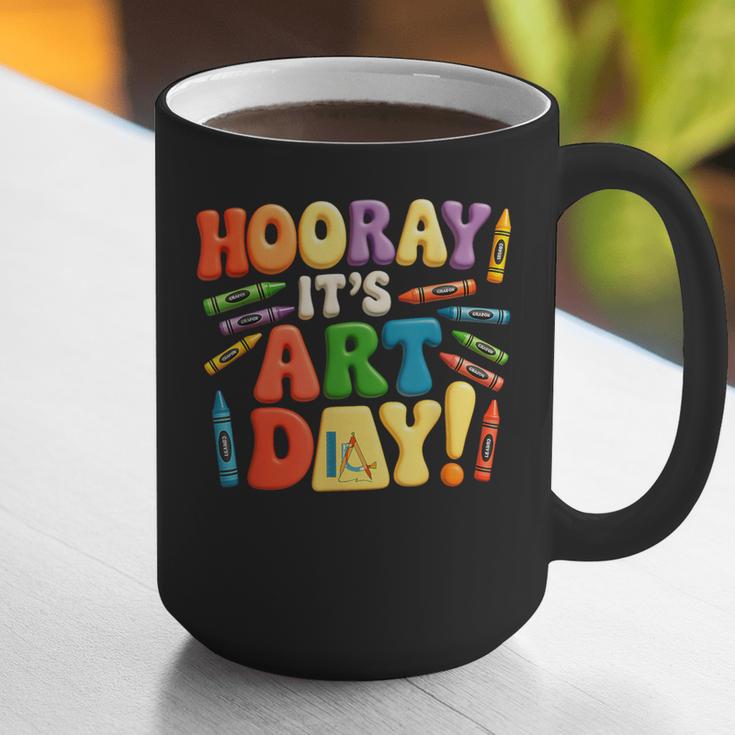 Back To School Hooray It's Art Day Art Teacher Artist Graphic Print Coffee Mug, funny gift Back To School Hooray It's Art Day Art Teacher Artist Graphic Print Coffee Mug, funny gift