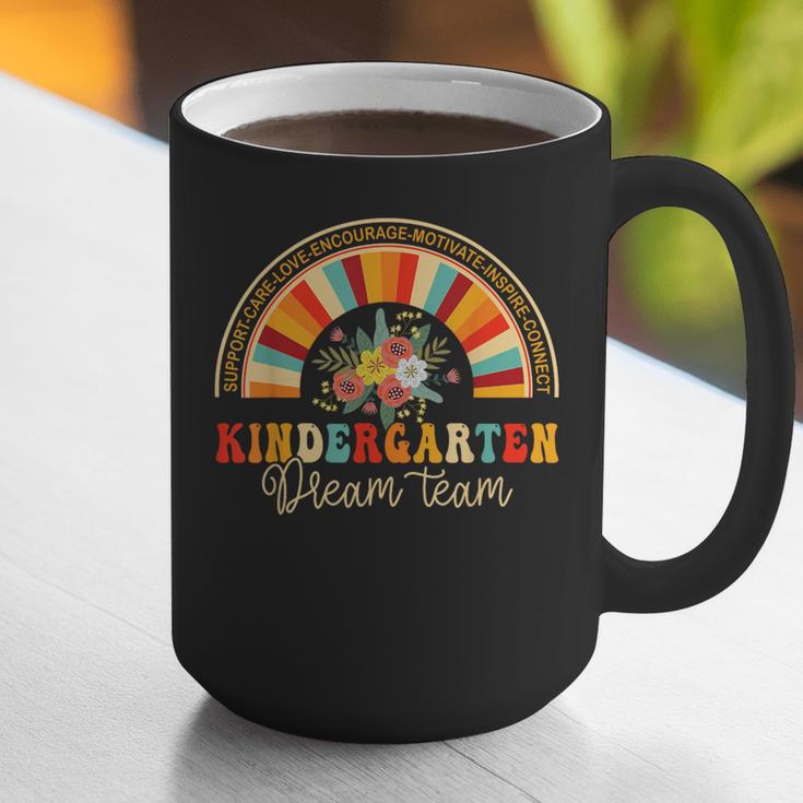 Back To School Kindergarten Dream Team Teacher Love Floral Graphic Print Coffee Mug, funny gift