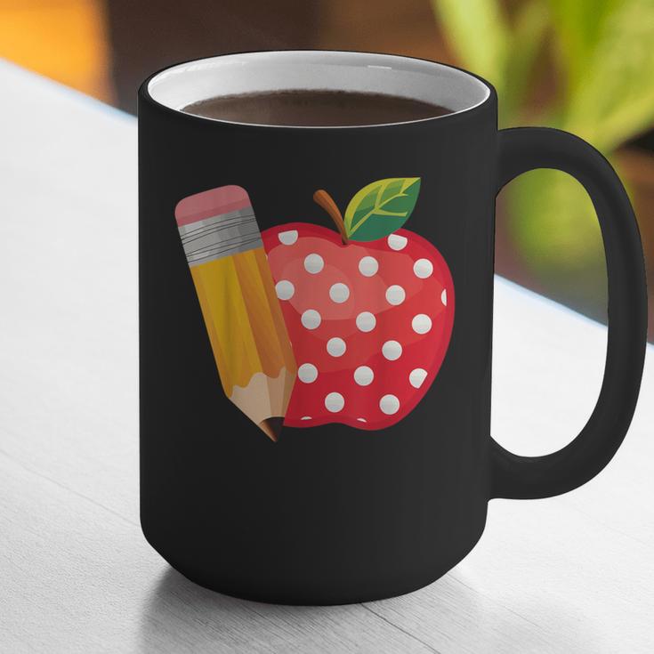 Back To School Pencil And Apple Teacher Student Graphic Print Coffee Mug, funny gift Back To School Pencil And Apple Teacher Student Graphic Print Coffee Mug, funny gift