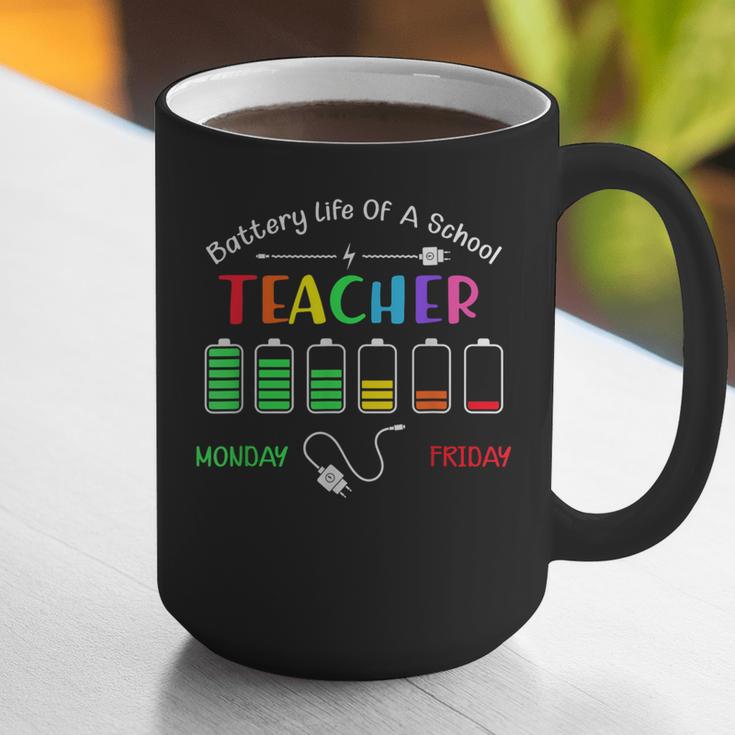 Battery Life Of A School Teacher Monday To Friday For Men Women Graphic Print Coffee Mug, funny gift Battery Life Of A School Teacher Monday To Friday For Men Women Graphic Print Coffee Mug, funny gift