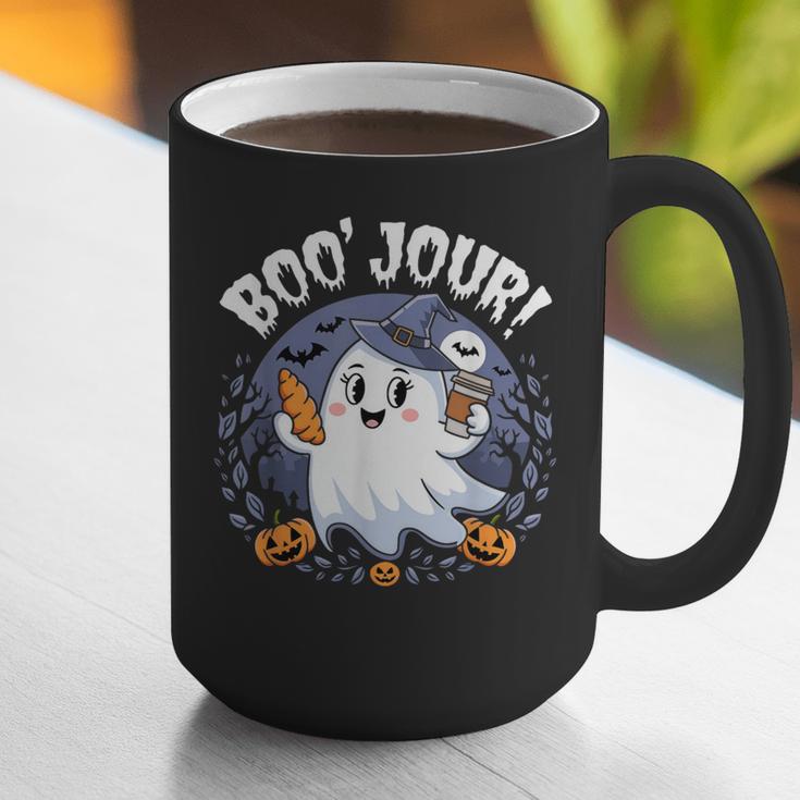 Boo Jour Ghost Halloween French Teacher Cute Coffe Croissant Graphic Print Coffee Mug, funny gift Boo Jour Ghost Halloween French Teacher Cute Coffe Croissant Graphic Print Coffee Mug, funny gift