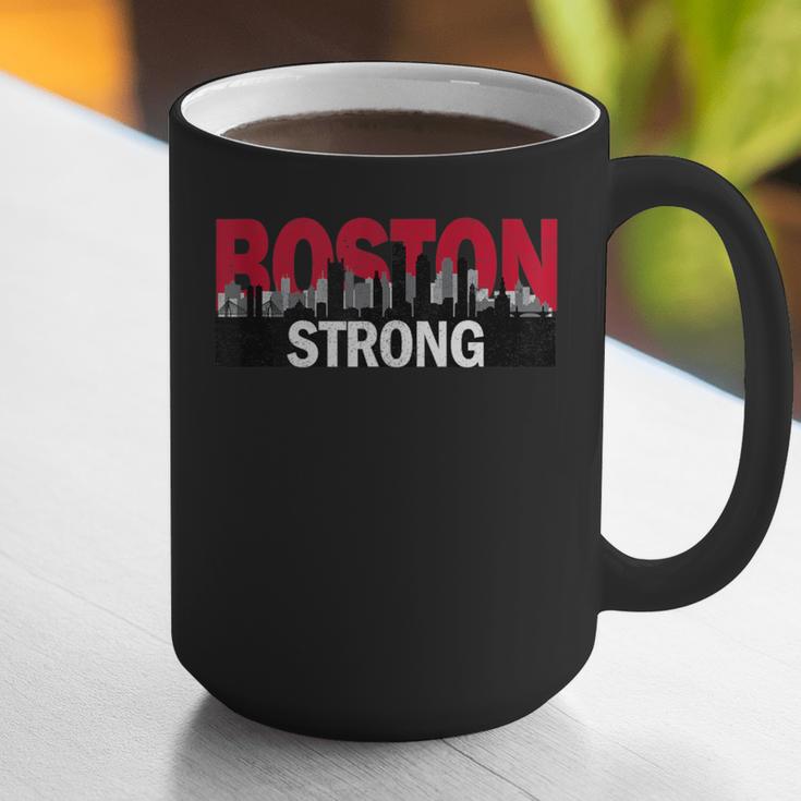 Boston Strong Logo Vintage Boston City Skyline Graphic Print Coffee Mug, funny gift
