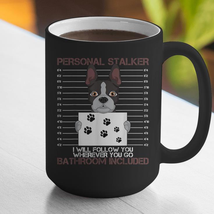 Boston Terrier American Gentleman Personal Stalker Dog Lover Graphic Print Coffee Mug, American Boston Terrier Mugs, funny gift