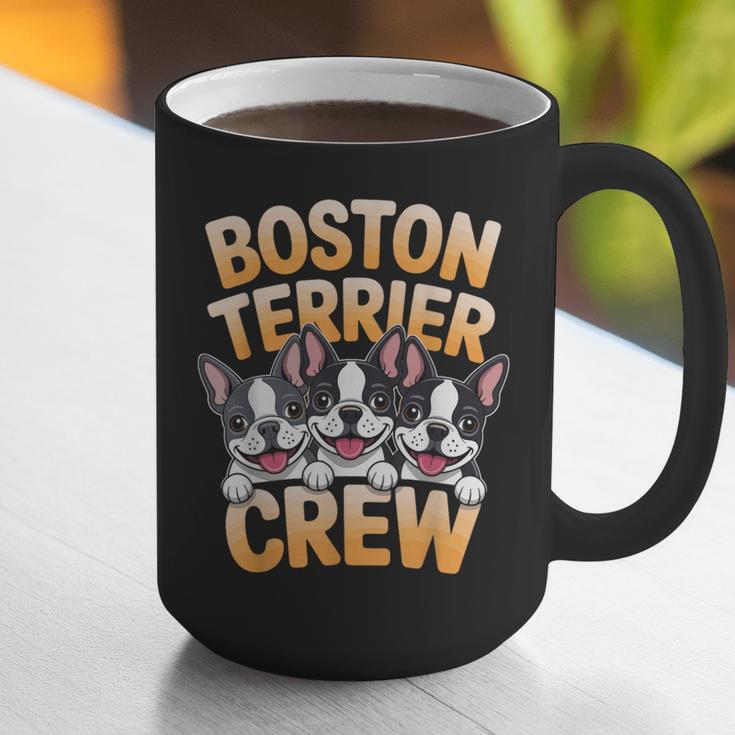 Boston Terrier Crew Cartoon For Dog Owner Pet Boston Terrier Graphic Print Coffee Mug, funny gift