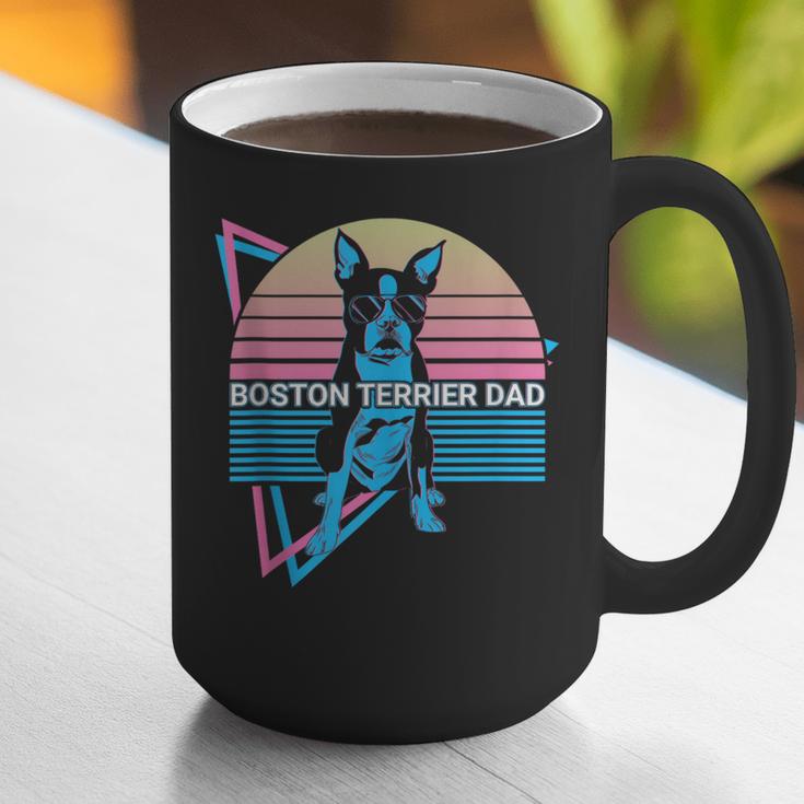 Boston Terrier Dad Retro Graphic Print Coffee Mug, Boston Terrier Dad Mugs, funny gift