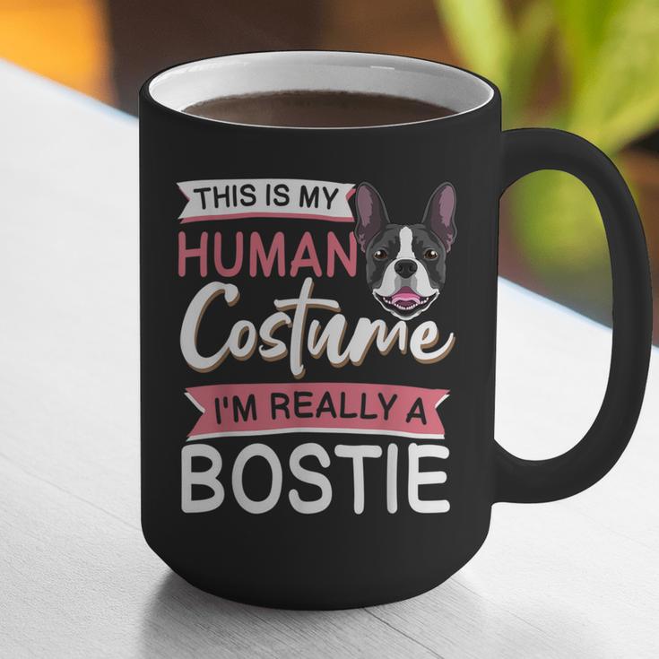 Boston Terrier Dog Bostie Halloween Costume Dog For Kids Graphic Print Coffee Mug, Boston Terrier Halloween Mugs, funny gift