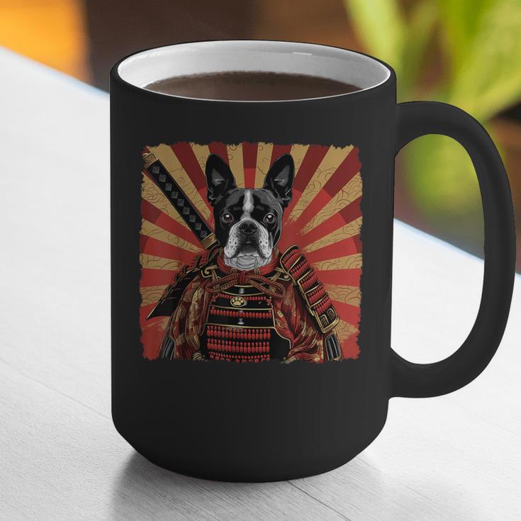 Boston Terrier Dog Japanese Art Samurai Ukiyo-e Graphic Print Coffee Mug, funny gift