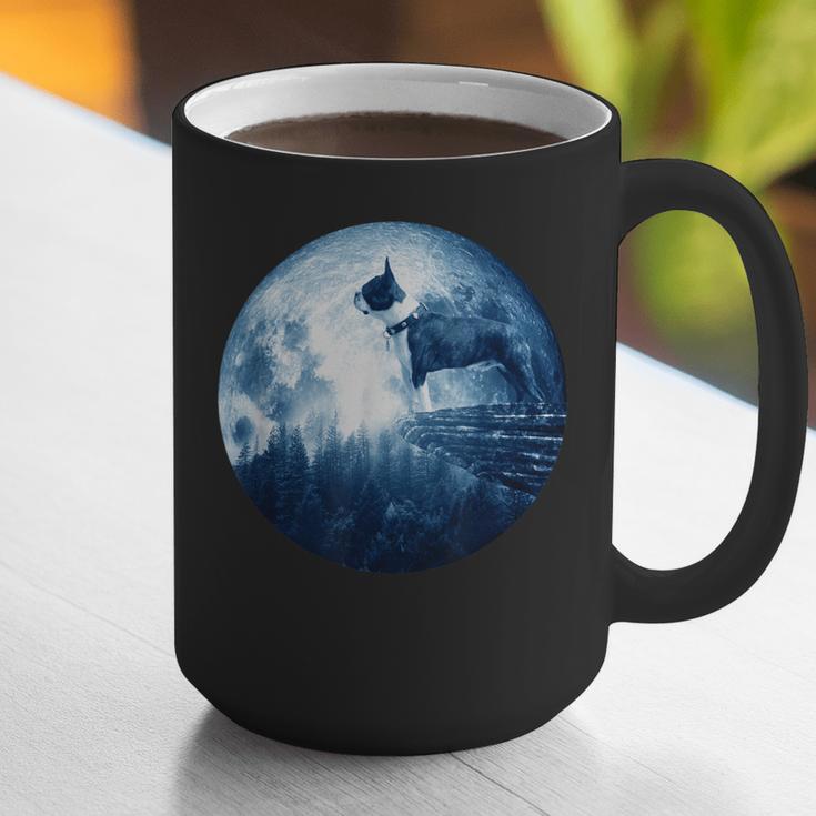 Boston Terrier Dog Moon Dog Mom Dad Women Men Dog Lovers Graphic Print Coffee Mug, Boston Terrier Dad Mugs, Boston Terrier Mom Mugs, funny gift