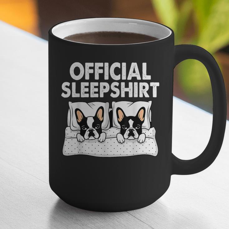 Boston Terrier Dog Official Sleep Pajamas Nightgown Graphic Print Coffee Mug, funny gift
