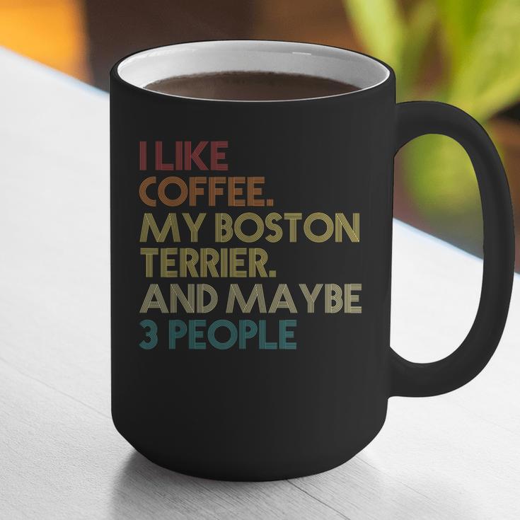 Boston Terrier Dog Owner Coffee Lovers Quote Vintage Retro For Men Women Graphic Print Coffee Mug, funny gift