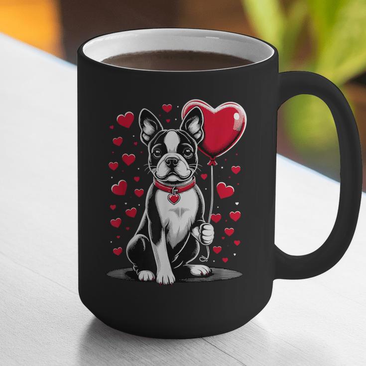 Boston Terrier Dog Valentine's Day Dog Owner Valentine Graphic Print Coffee Mug, funny gift