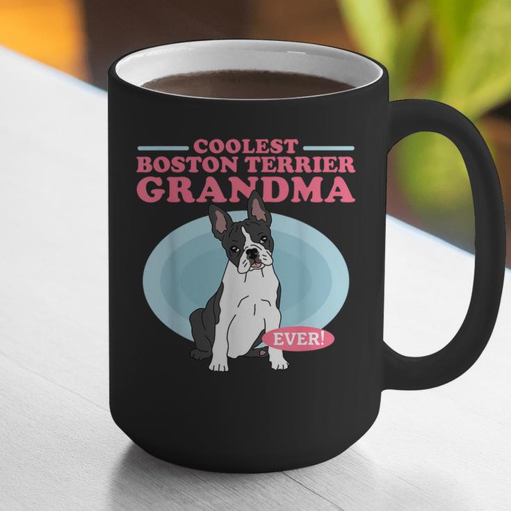 Boston Terrier Grandma Bostie Dog Owner Boston Terrier Men Women Graphic Print Coffee Mug, funny gift