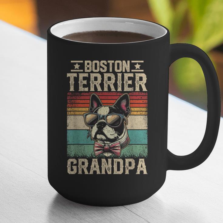 Boston Terrier Grandpa Dog Lover Father's Day Graphic Print Coffee Mug, funny gift