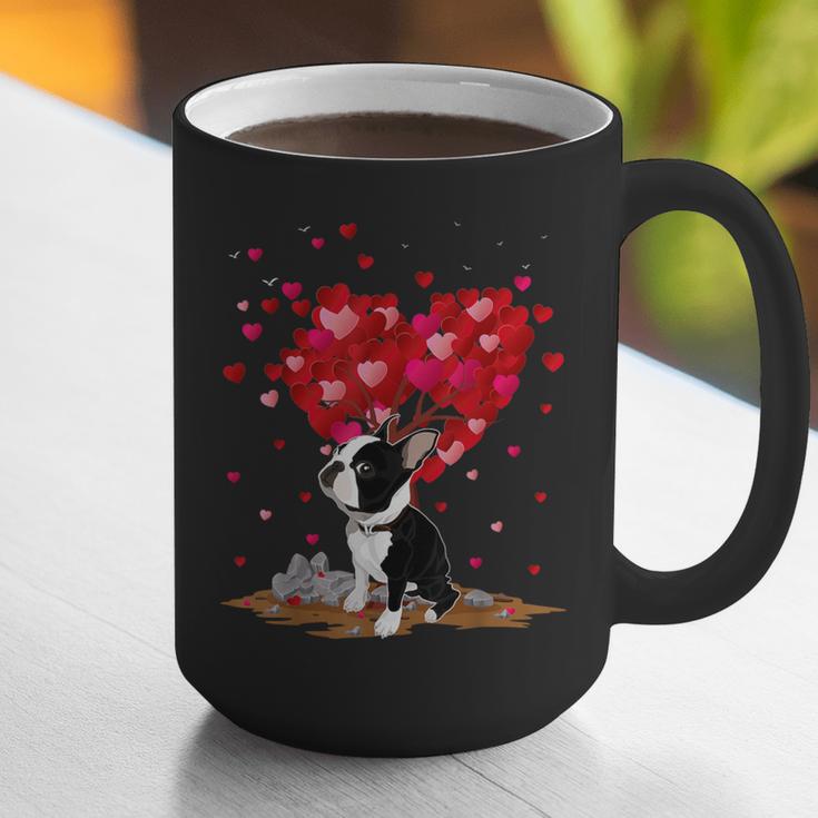 Boston Terrier Lover Heart Shape Boston Terrier Valentine Graphic Print Coffee Mug, funny gift