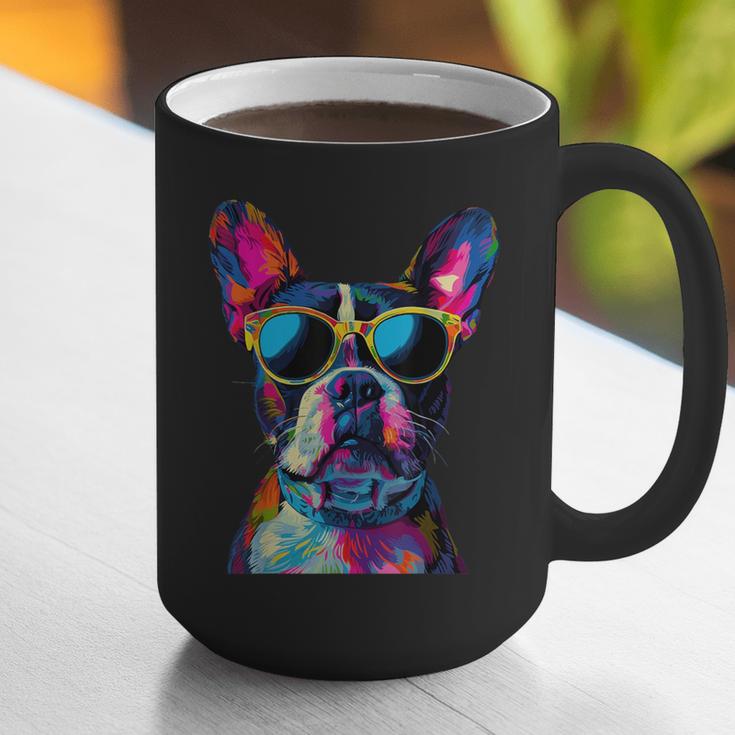 Boston Terrier Lovers Pop Art Boston Terrier Graphic Print Coffee Mug, funny gift