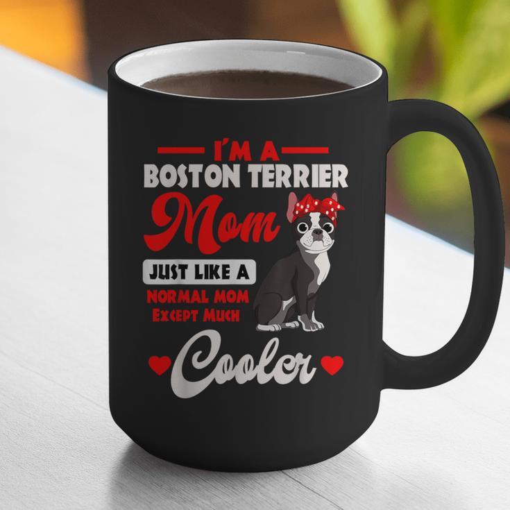 Boston Terrier Mom American Gentleman Dog Mother's Day Graphic Print Coffee Mug, American Boston Terrier Mugs, Boston Terrier Mom Mugs, funny gift