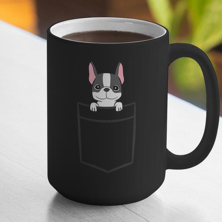 Boston Terrier In The Pocket Cute Boston Terrier Dog For Men Women Girls Kids Graphic Print Coffee Mug, funny gift