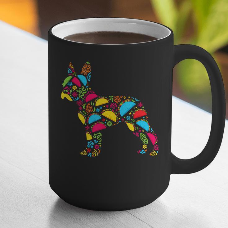 Boston Terrier Tacos Mexican Cinco De Mayo Taco Graphic Print Coffee Mug, funny gift