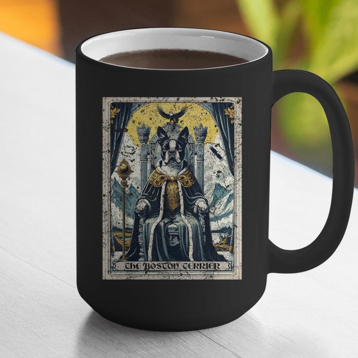Boston Terrier Tarot Card Dog Graphic Print Coffee Mug, Boston Terrier Tarot Mugs, funny gift