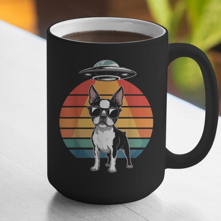 Boston Terrier UFO Alien Boston Terrier Dog Mom Dad Graphic Print Coffee Mug, Boston Terrier Dad Mugs, Boston Terrier Mom Mugs, funny gift