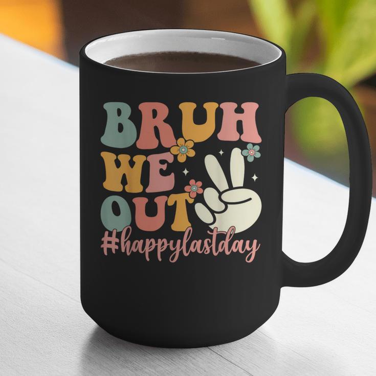 Bruh We Out Teacher Retro Last Day Of School Boys Girls Kids Graphic Print Coffee Mug, funny gift
