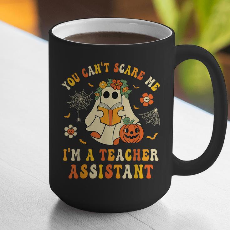 You Can't Scare Me I'm A School Teachers Assistant Halloween Graphic Print Coffee Mug, funny gift