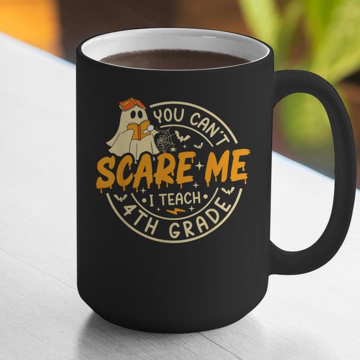 You Can't Scare Me I Teach 4th Grade Teacher Halloween Ghost Graphic Print Coffee Mug, 4th Grade Teacher Mugs, funny gift