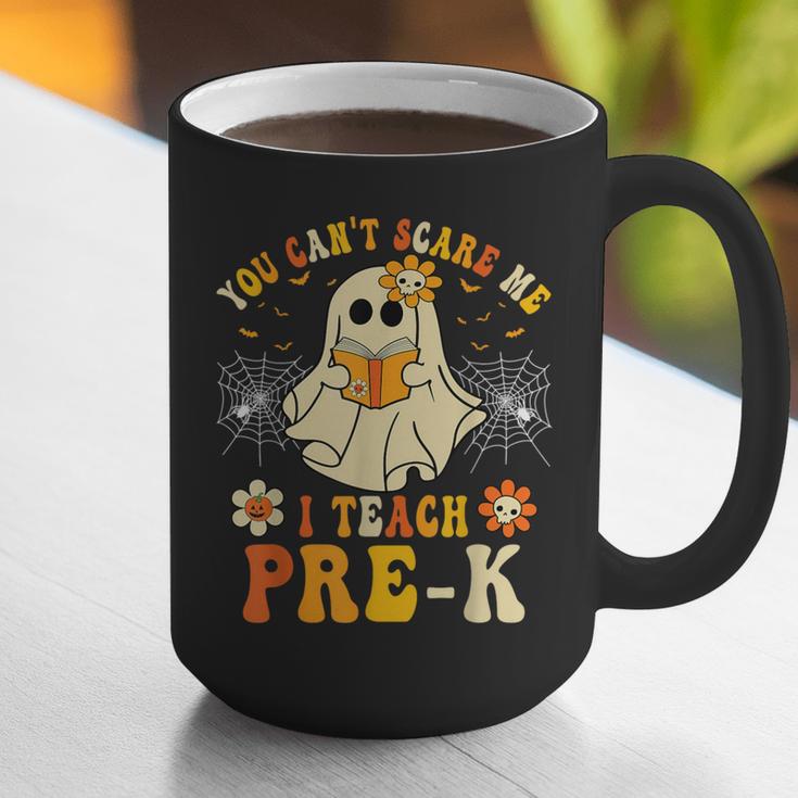 You Can't Scare Me I Teach Pre-K Halloween Teacher Ghost Graphic Print Coffee Mug, funny gift
