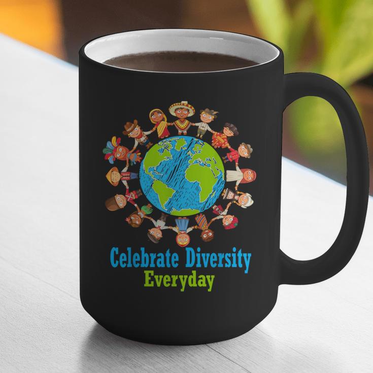 Celebrate Diversity Everyday Teachers & School Student Graphic Print Coffee Mug, funny gift