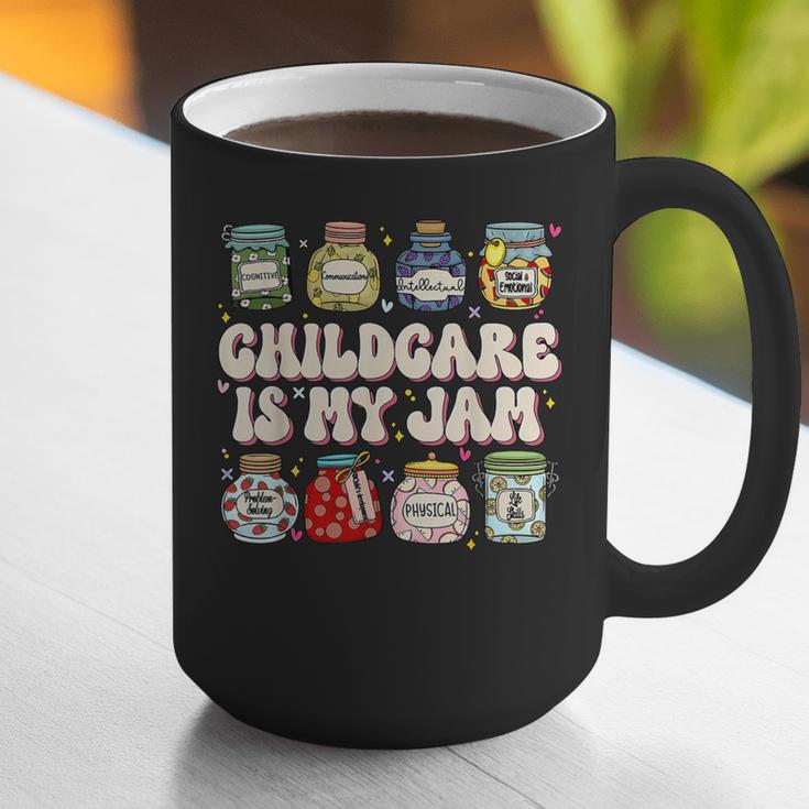 Childcare Is My Jam Child Care Teacher School Psychologist Graphic Print Coffee Mug, funny gift