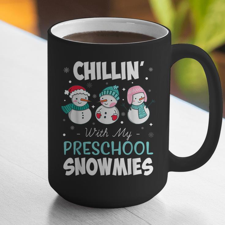 Chillin' With My Preschool Snowmies Teacher Christmas Men Women Kids Graphic Print Coffee Mug, funny gift Chillin' With My Preschool Snowmies Teacher Christmas Men Women Kids Graphic Print Coffee Mug, funny gift