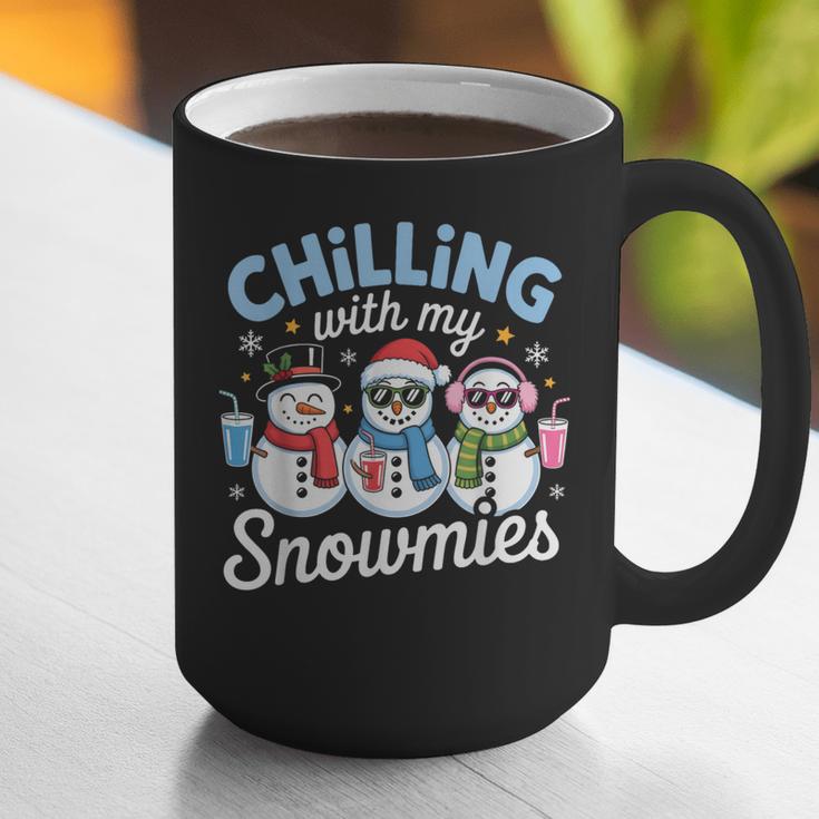Chillin With My Snowmie Women Christmas Snowman Teacher Snow Graphic Print Coffee Mug, funny gift
