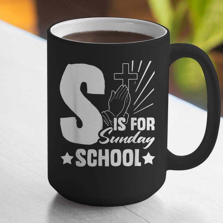 Christian Teacher S Is For Sunday School Essentials Graphic Print Coffee Mug, funny gift Christian Teacher S Is For Sunday School Essentials Graphic Print Coffee Mug, funny gift