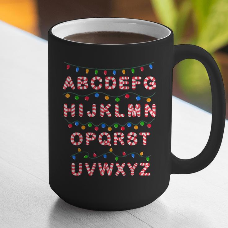 Christmas Alphabet Candy Cane Teachers Students Candy Cane For Men Women Kids Graphic Print Coffee Mug, funny gift Christmas Alphabet Candy Cane Teachers Students Candy Cane For Men Women Kids Graphic Print Coffee Mug, funny gift