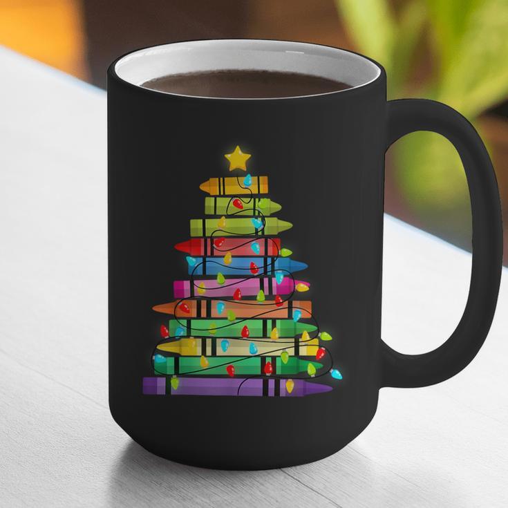 Christmas Tree Made Of Crayons School Teacher Life Student Graphic Print Coffee Mug, funny gift Christmas Tree Made Of Crayons School Teacher Life Student Graphic Print Coffee Mug, funny gift