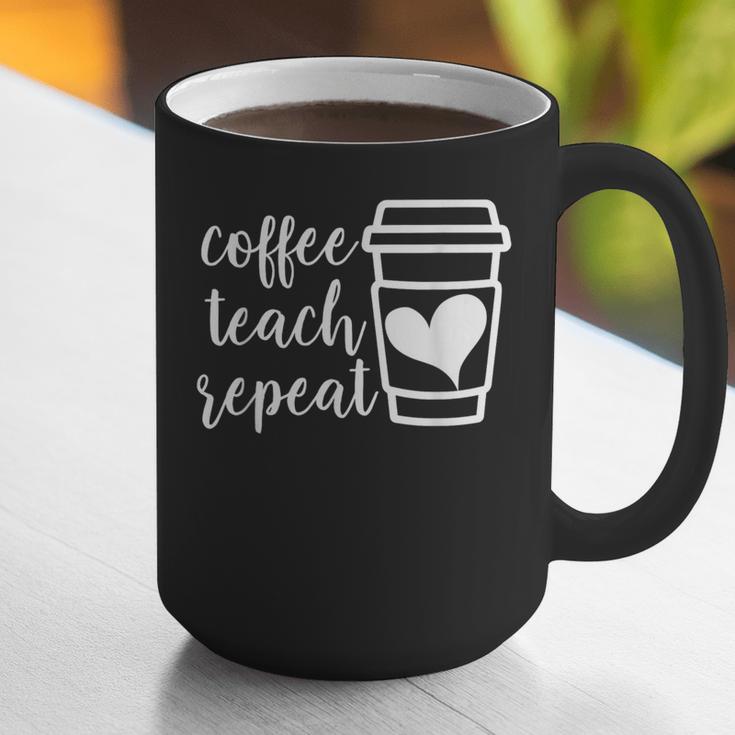 Coffee Teach Repeat Women's Misses Plus Size Teacher Graphic Print Coffee Mug, funny gift Coffee Teach Repeat Women's Misses Plus Size Teacher Graphic Print Coffee Mug, funny gift