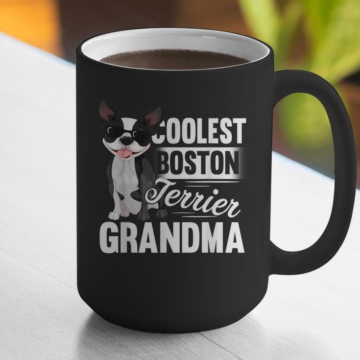 Coolest Boston Terrier Grandma Dog Graphic Print Coffee Mug, funny gift