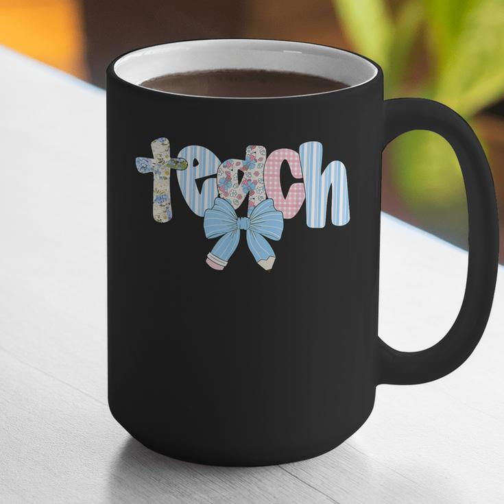 Coquette Bow Teach Teacher Happy First Day Back To School Graphic Print Coffee Mug, funny gift Coquette Bow Teach Teacher Happy First Day Back To School Graphic Print Coffee Mug, funny gift